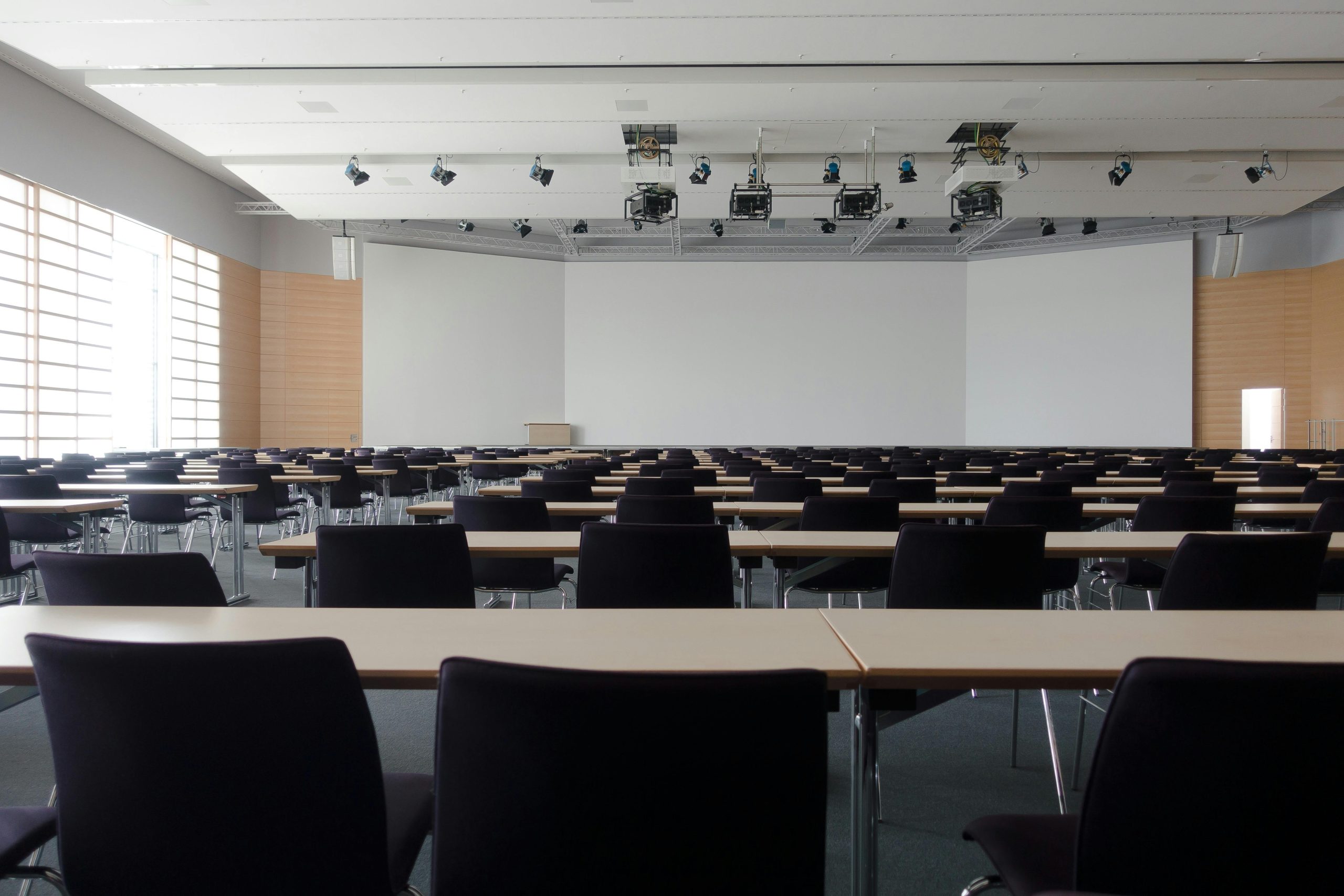 An auditorium ready for a session